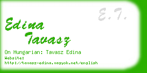 edina tavasz business card